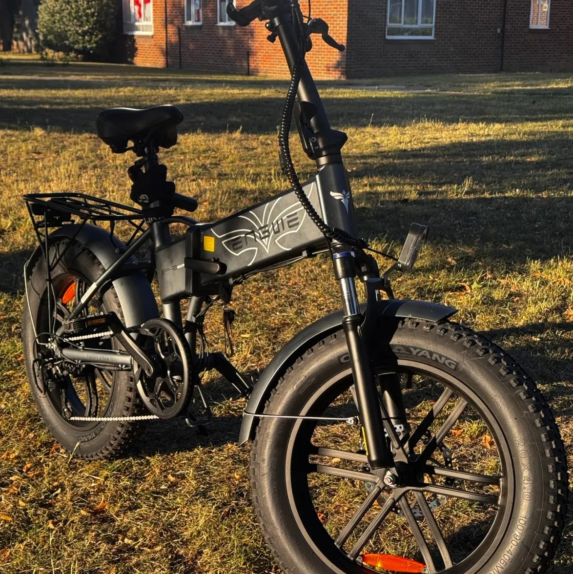 Folding Fat-Tyre Electric Bike with Rear Rack for rent in England