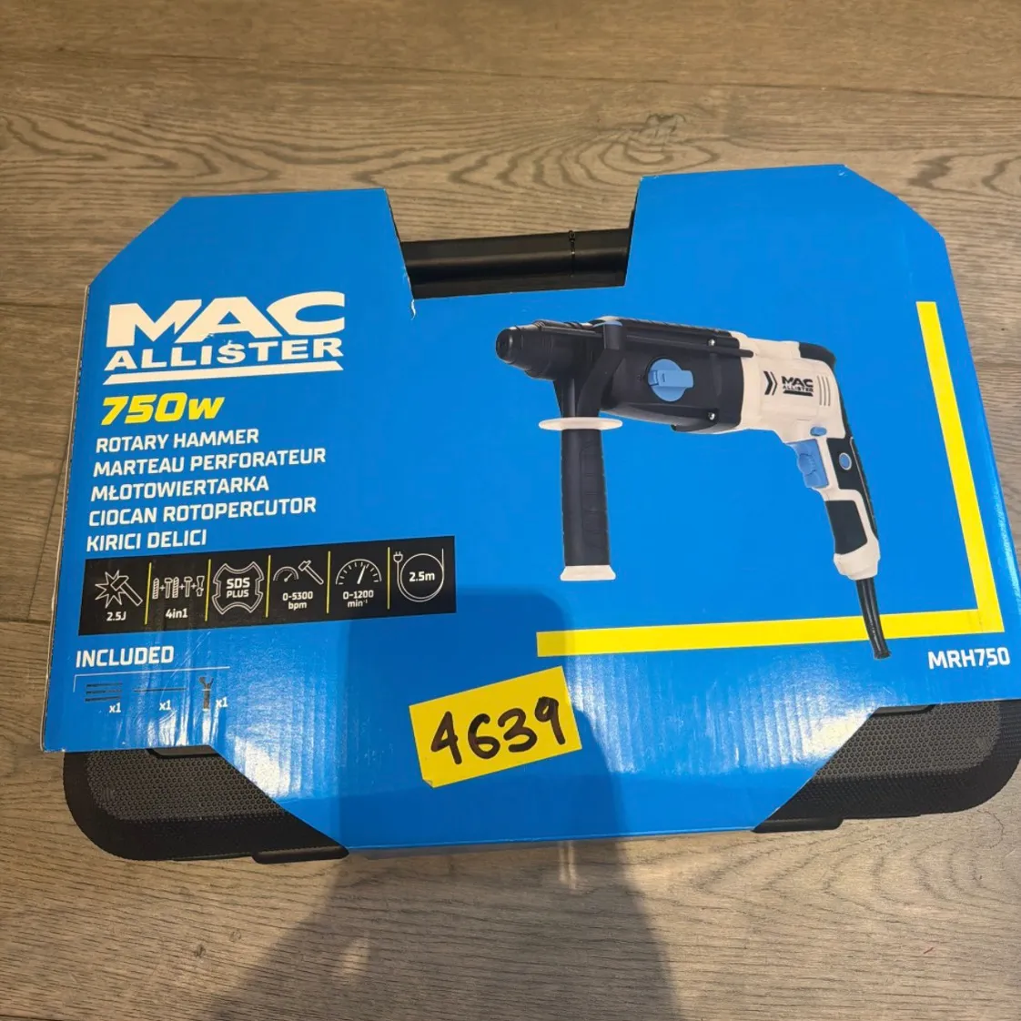 Mac Allister 240V 750W SDS+ Hammer Drill MRH750
