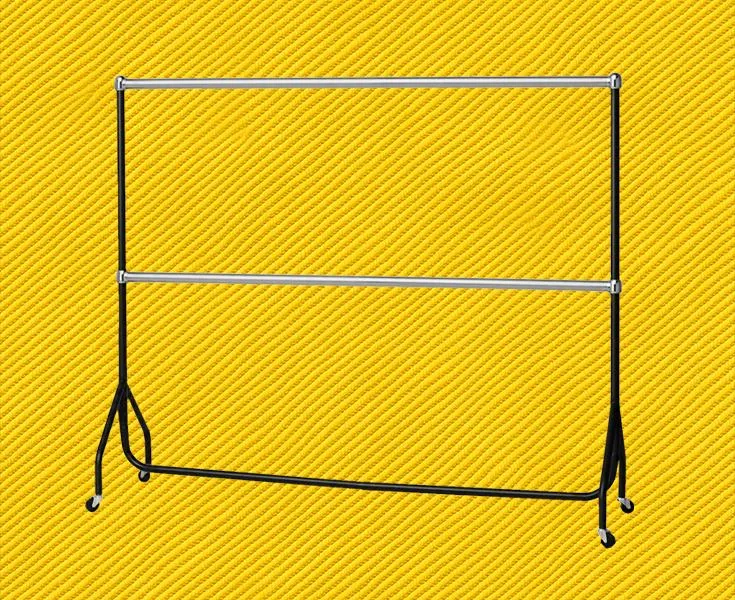 Heavy duty 6ft Double Clothing / Garment / Cloakroom / Jacket Rails